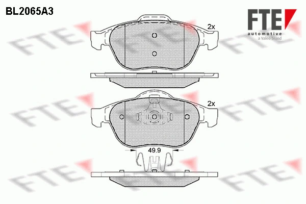 Brake Pad Set, disc brake (BL2065A3)