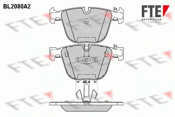 Brake Pad Set, disc brake (BL2080A2)