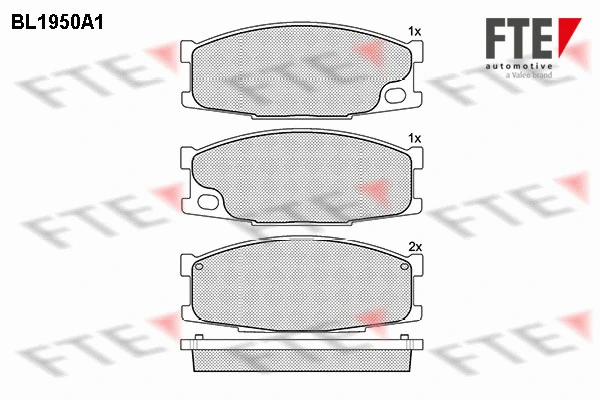 Brake Pad Set, disc brake (BL1950A1)