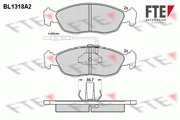 Brake Pad Set, disc brake (BL1318A2)