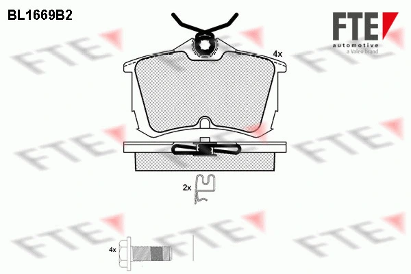Brake Pad Set, disc brake (BL1669B2)