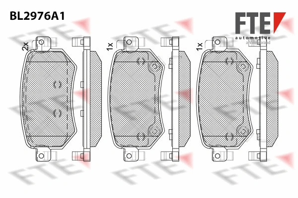 Brake Pad Set, disc brake (BL2976A1)