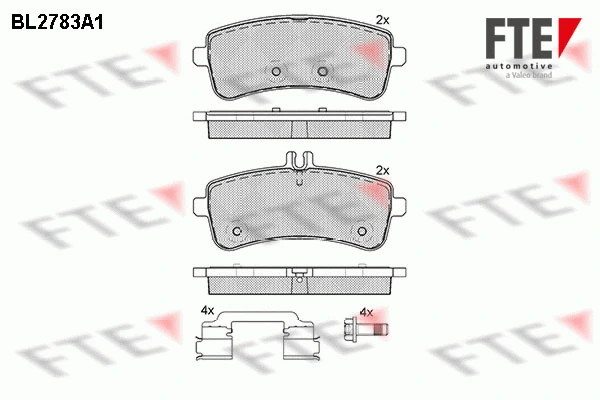 Brake Pad Set, disc brake (BL2783A1)