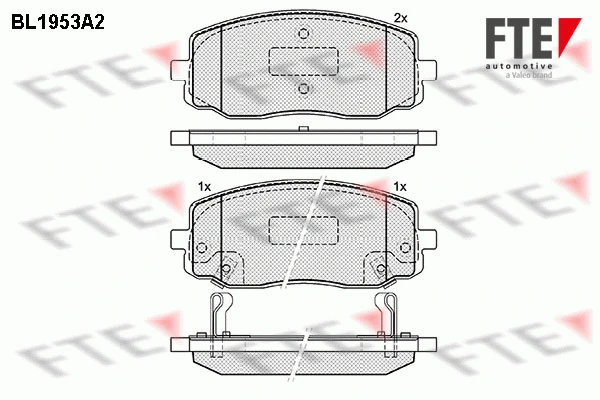 Brake Pad Set, disc brake (BL1953A2)