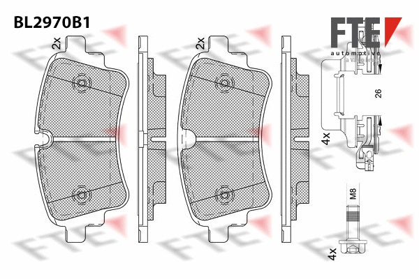 Brake Pad Set, disc brake (BL2970B1)