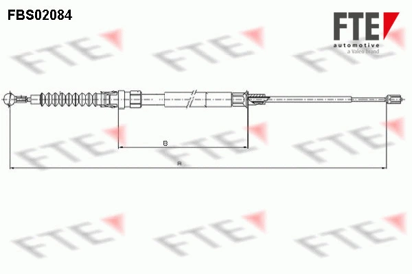 Cable Pull, parking brake (FBS02084)
