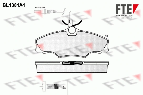 Brake Pad Set, disc brake (BL1381A4)