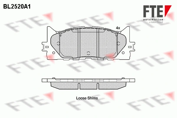 Brake Pad Set, disc brake (BL2520A1)
