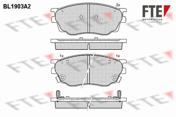 Brake Pad Set, disc brake (BL1903A2)