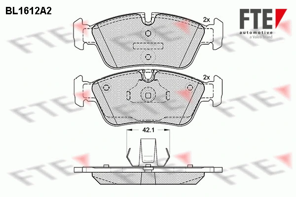 Brake Pad Set, disc brake (BL1612A2)