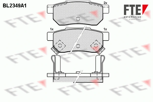 Brake Pad Set, disc brake (BL2349A1)
