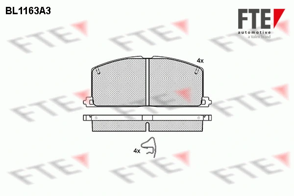 Brake Pad Set, disc brake (BL1163A3)