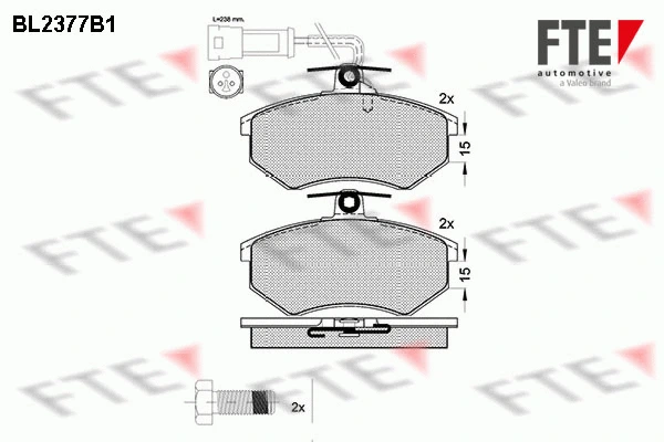 Brake Pad Set, disc brake (BL2377B1)