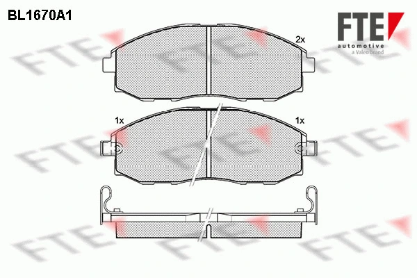 Brake Pad Set, disc brake (BL1670A1)
