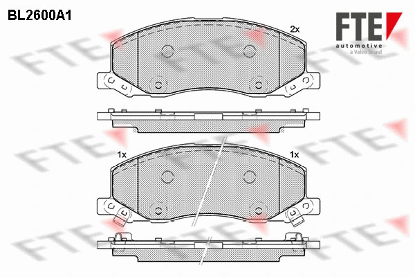 Brake Pad Set, disc brake (BL2600A1)