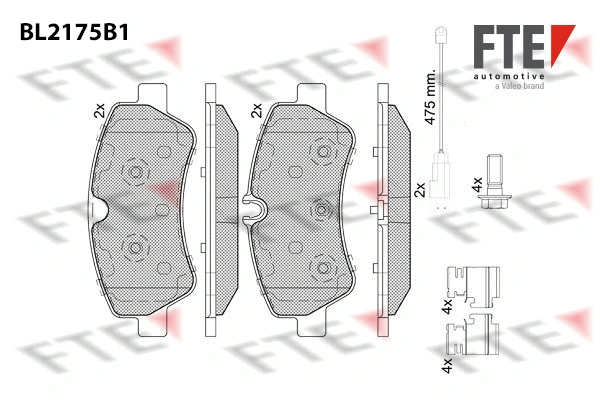 Brake Pad Set, disc brake (BL2175B1)