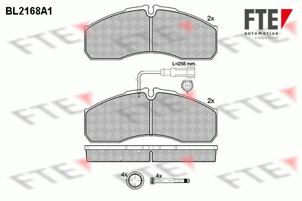 Brake Pad Set, disc brake (BL2168A1)