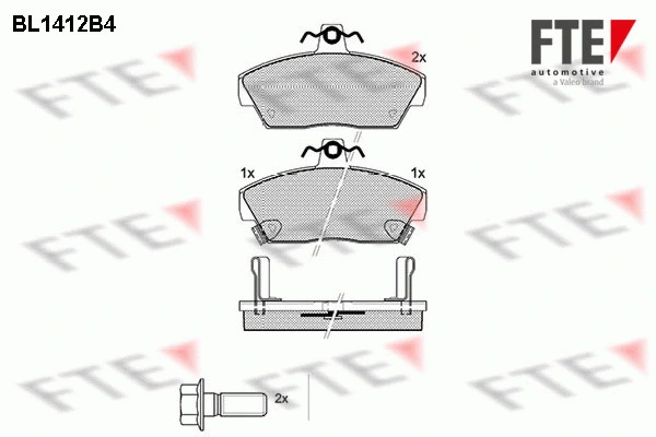 Brake Pad Set, disc brake (BL1412B4)