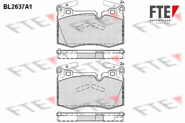 Brake Pad Set, disc brake (BL2637A1)