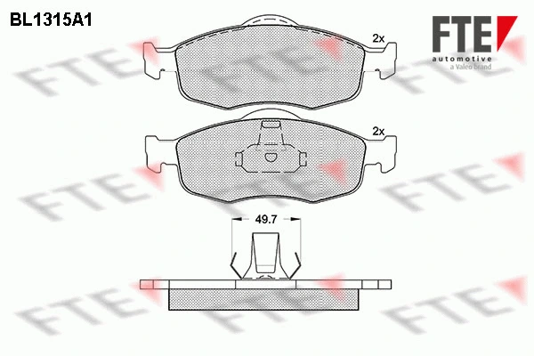 Brake Pad Set, disc brake (BL1315A1)