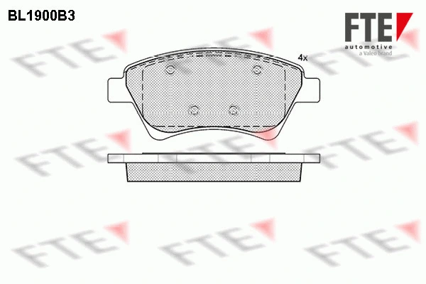 Brake Pad Set, disc brake (BL1900B3)