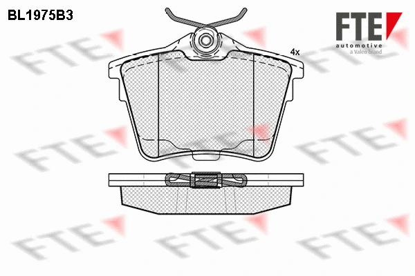 Brake Pad Set, disc brake (BL1975B3)