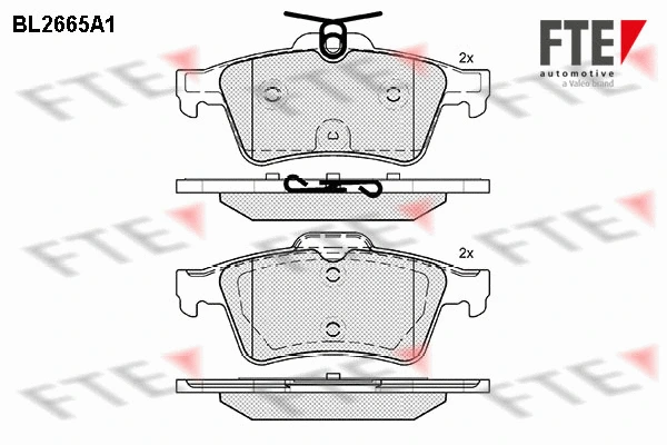 Brake Pad Set, disc brake (BL2665A1)