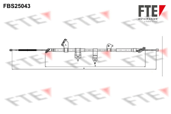 Cable Pull, parking brake (FBS25043)
