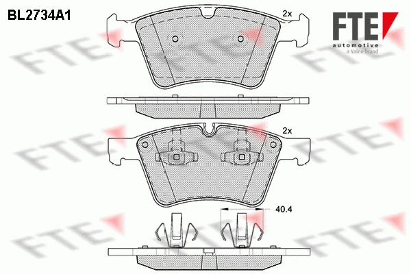 Brake Pad Set, disc brake (BL2734A1)