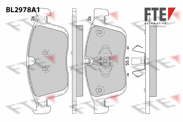 Brake Pad Set, disc brake (BL2978A1)