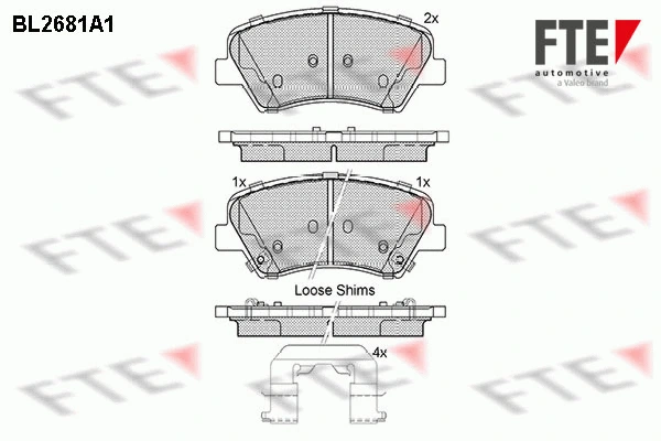 Brake Pad Set, disc brake (BL2681A1)