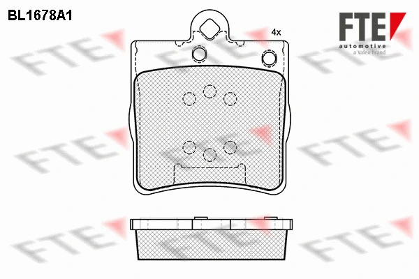 Brake Pad Set, disc brake (BL1678A1)