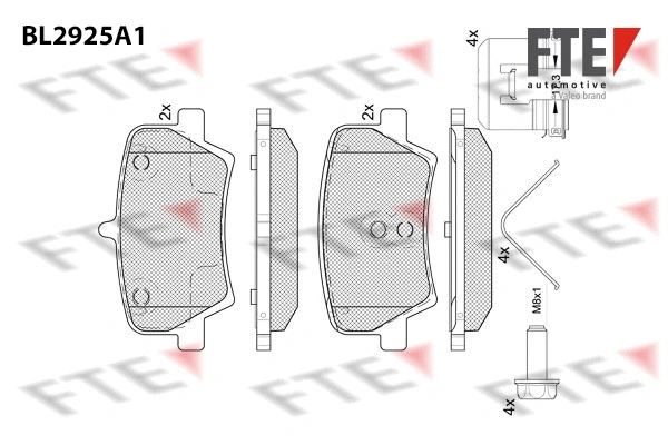 Brake Pad Set, disc brake (BL2925A1)