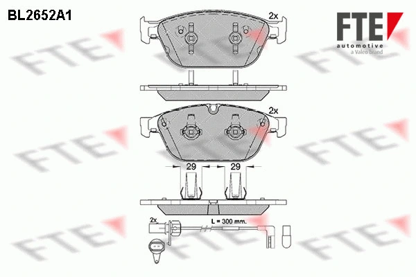Brake Pad Set, disc brake (BL2652A1)