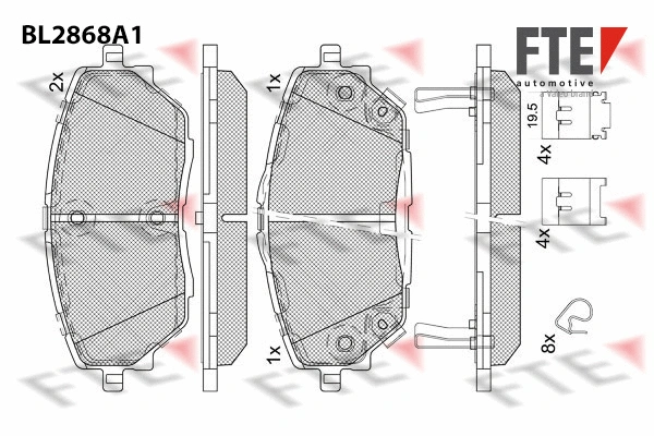 Brake Pad Set, disc brake (BL2868A1)