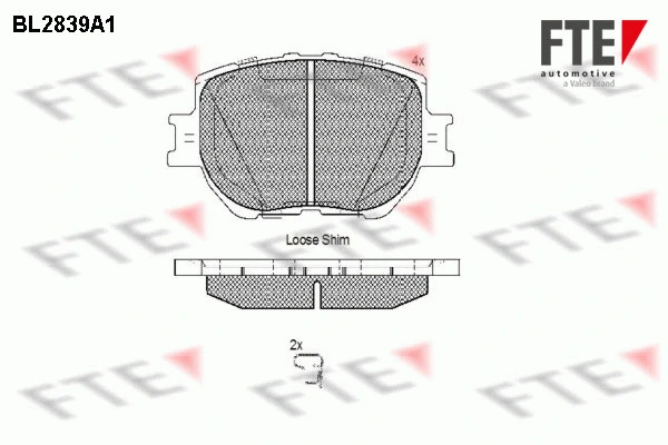 Brake Pad Set, disc brake (BL2839A1)