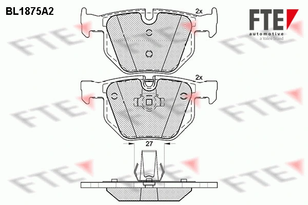 Brake Pad Set, disc brake (BL1875A2)