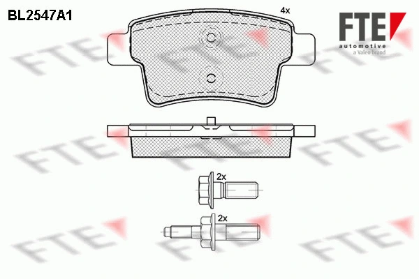 Brake Pad Set, disc brake (BL2547A1)