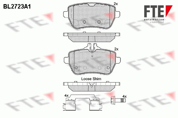 Brake Pad Set, disc brake (BL2723A1)