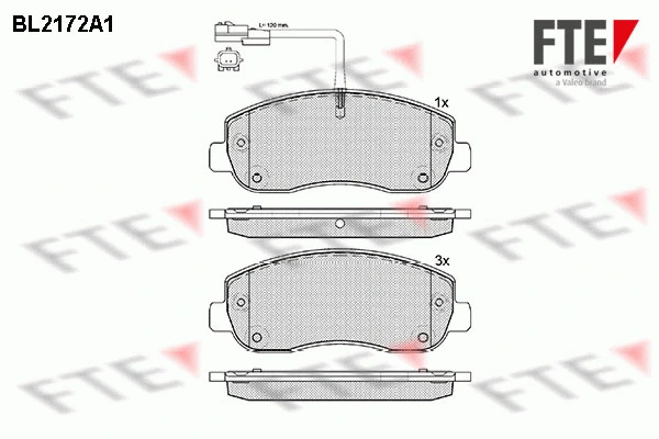 Brake Pad Set, disc brake (BL2172A1)