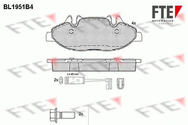Brake Pad Set, disc brake (BL1951B4)