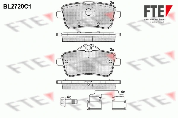 Brake Pad Set, disc brake (BL2720C1)