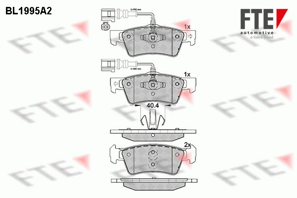 Brake Pad Set, disc brake (BL1995A2)