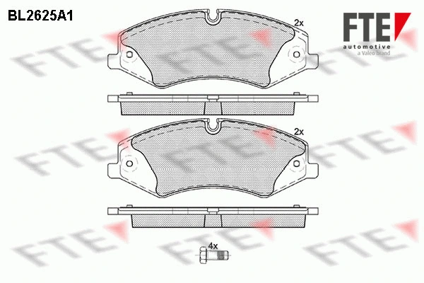 Brake Pad Set, disc brake (BL2625A1)