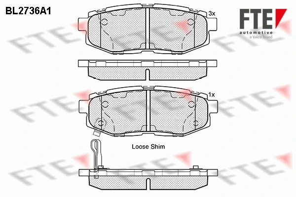 Brake Pad Set, disc brake (BL2736A1)