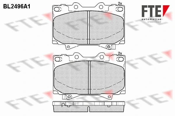 Brake Pad Set, disc brake (BL2496A1)