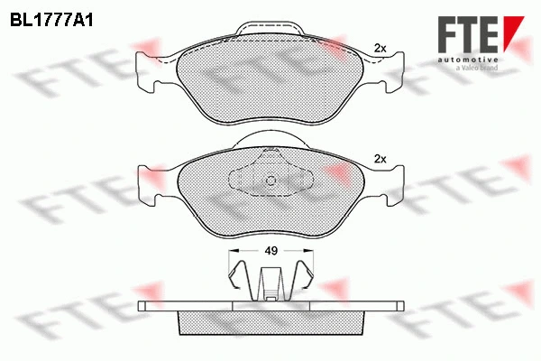 Brake Pad Set, disc brake (BL1777A1)