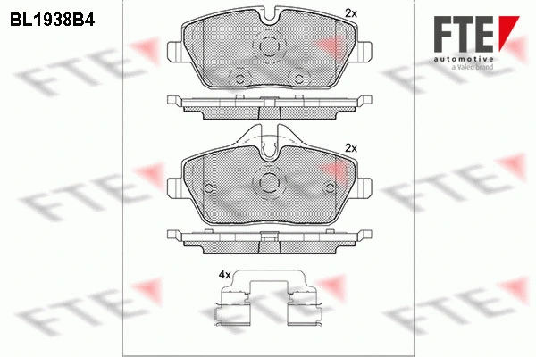 Brake Pad Set, disc brake (BL1938B4)