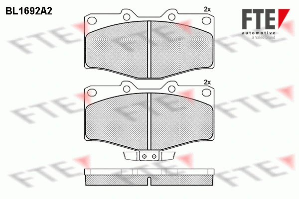 Brake Pad Set, disc brake (BL1692A2)
