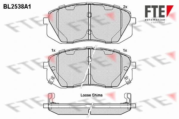 Brake Pad Set, disc brake (BL2538A1)
